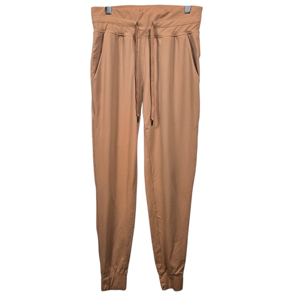 ZYIA ACTIVE Tan Jogger Pants Womens Size Large Nylon Spandex‎ Drawstring Pockets